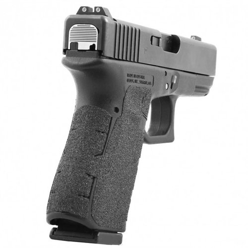 Enhance your Glock's control with Talon Grip Tape, easy to apply, secure fit, total coverage, and no permanent alteration for G19, G23, G25, G32, G38.