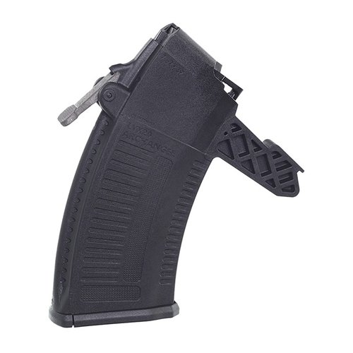 ARCHANGEL SKS LVX Magazine offers 20 rounds of 7.62x39mm capacity, lever release for quick changes, and durable polymer construction for maximum grip.