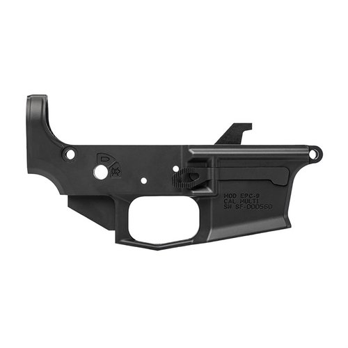EPC-9 Lower Receiver features a rugged design, easy installation, flared magazine well, and is compatible with standard GLOCK® magazines for seamless builds.