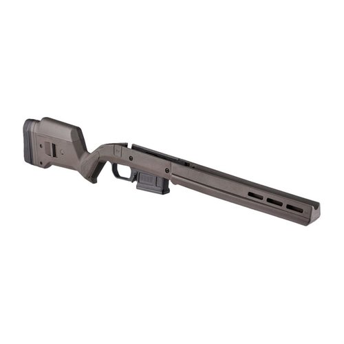 Magpul's Hunter 110 stock offers adjustable length of pull, enhanced ergonomics, AICS-spec magazine compatibility, and a drop-in design for Savage 110 rifles.