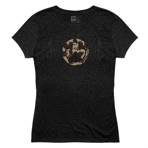 Stylish Magpul Raider Camo T-Shirt made from a soft blend of cotton and polyester, featuring a tag-less neck, durable stitching, and available in multiple sizes.