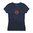🌞 Stylový dámský SUN'S OUT T-shirt od MAGPUL v navy heather barvě, velikost XXL. Pohodlí bez cedulky, dvojité prošití pro odolnost. Potisknuto v USA. 🌊👕