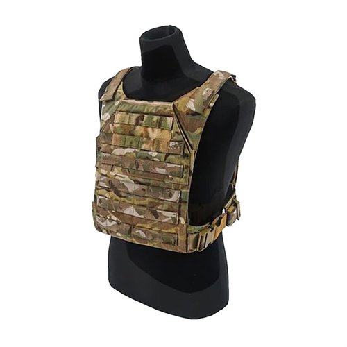 Grey Ghost Gear's Minimalist Plate Carrier offers lightweight protection, discreet storage, and ventilation, accommodating 10x12 hard plates with MOLLE webbing.