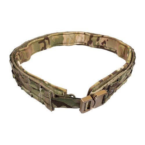 UGF Battle Belt offers a lightweight, customizable two-piece system with a padded inner belt and secure attachment points, ensuring comfort and functionality for shooters.