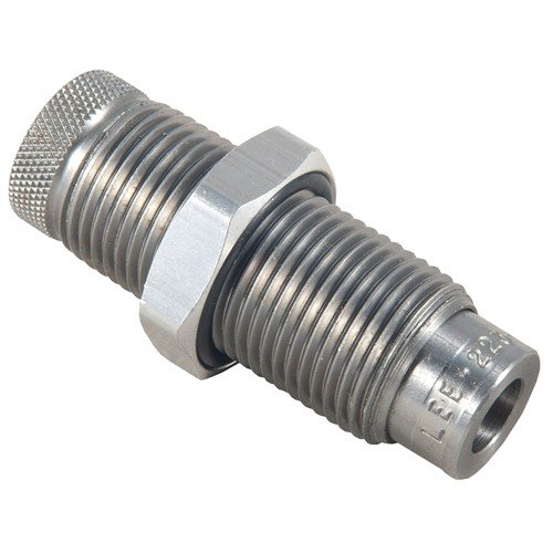 Lee Factory Crimp Die ensures a firm bullet hold, enhancing accuracy by building higher pressure before movement, fitting all 7/8