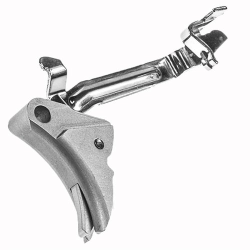 Adjustable trigger for Glock® 9/40/357 offers easy in-gun adjustments for pre and over travel, enhanced comfort with oversized safety spring.