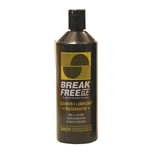 Break Free CLP cleans, lubricates, and protects firearms in one step, performing under extreme conditions and preventing rust and corrosion.