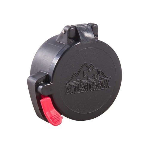FLIP OPEN EYEPIECE LENS COVERS by BUTLER CREEK protect your scope lenses from debris, are weatherproof, and easily flip open with finger pressure for quick access.