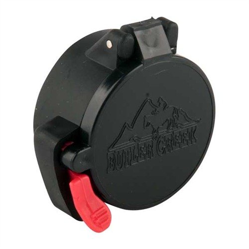 FLIP OPEN EYEPIECE LENS COVERS from BUTLER CREEK provide weatherproof, dust-proof protection for your scope lenses, easily flipping open with finger pressure.
