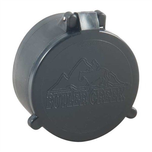 FLIP-OPEN OBJECTIVE LENS COVERS by BUTLER CREEK protect your scope lenses from dust, moisture, and debris, flipping open easily for quick access.