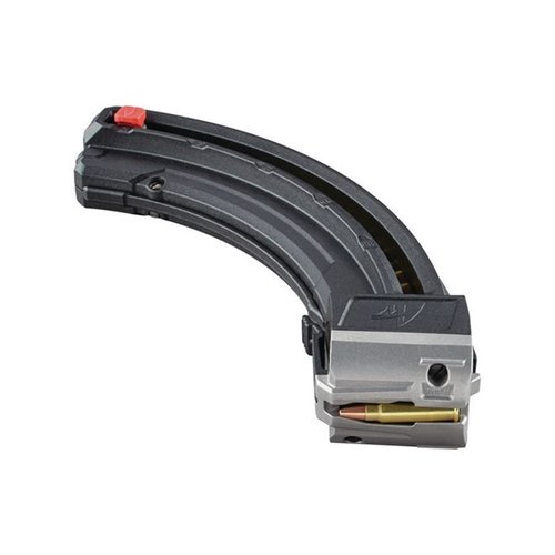 Savage A17 25-round magazine by Butler Creek features all metal construction, anti-tilt follower, and textured grip, plus connects for double firepower.