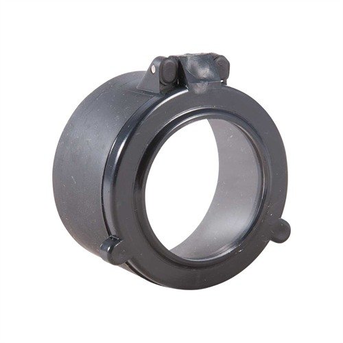 BLIZZARD SCOPE LENS COVERS by BUTLER CREEK feature spring-loaded flip-open caps for quick sighting and impact-resistant lenses to keep your scope clear in any weather.