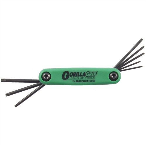 Bondhus GORILLA GRIP® Fold-Up Wrench Sets offer durable, compact design with ergonomic handles, perfect for gunsmiths needing reliable tools for maintenance.