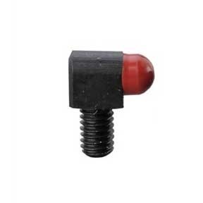 SIGHT BEADS from BRADLEY GUNSIGHT offer enhanced strength and positive indexing with a durable steel base and vibrant red plastic bead for precise aiming.