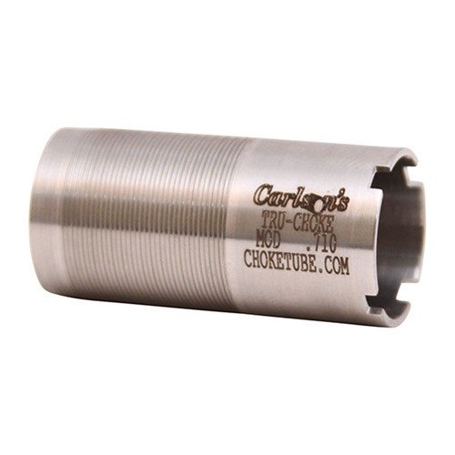 Carlsons 12GA Tru-Choke tubes are made from non-rusting stainless steel, compatible with various shotguns, and suitable for magnum and steel shot loads.