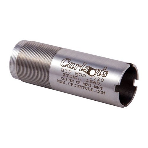 Carlsons 12GA Invector Plus Choke Tubes offer non-rusting stainless steel durability, compatible with various shotguns and suitable for magnum and steel shot loads.