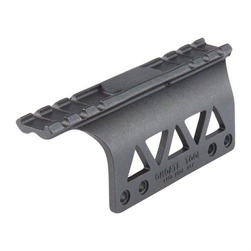 Choate's SKS scope mount is made from durable 4140 Steel, allows normal cleaning without removal, retains open sight use, and includes four 8-40 screws.