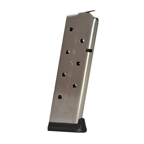 Colt 1911 Premium Full Size Government/Commander 8RD Magazine S/S ensures reliable feeding and durability, perfect for your 1911 firearm needs.