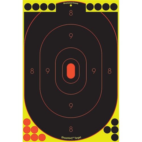 SHOOT-N-C® targets highlight hits with a bright halo for easy visibility, feature self-adhesive backing, and include various target sizes for versatile shooting.