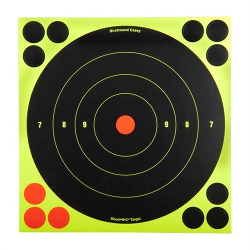 SHOOT-N-C® TARGETS feature bright fluorescent halos for easy visibility, peel-n-stick backing, and multiple target sizes for enhanced shooting precision.