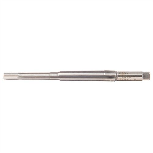 Clymer's 8x57mm Mauser Finishing Reamer offers precision craftsmanship from M-7 High-Speed Steel, ensuring durability and accuracy for professional gunsmiths.