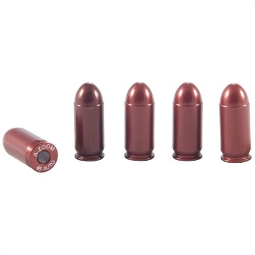 A-ZOOM 45 ACP Snap Caps offer durable aluminum construction for repeated dry firing, enhancing reloading skills and improving overall gun handling for shooters.