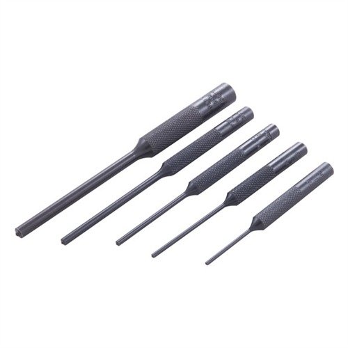 Brownells AR-15 Roll Pin Punches offer durable solid steel construction, precise alignment with spherical tips, and knurled handles for secure grip in gunsmithing tasks.