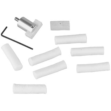 CHR Conversion Kit from DEWEY converts your CHR chamber rod into a bolt-lug-recess cleaner with secure felt and cotton roll attachment for effective cleaning.
