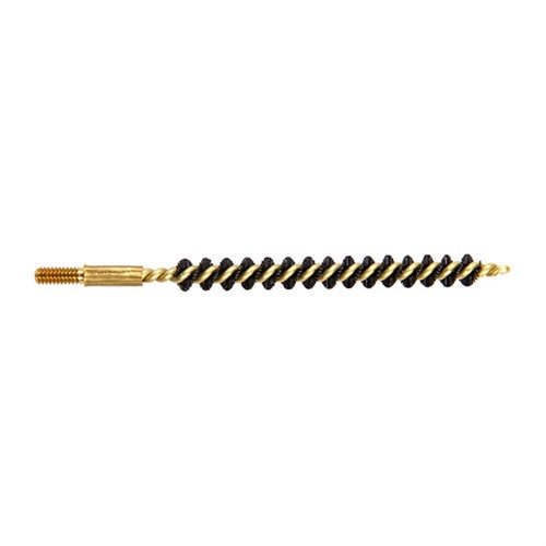 .17 & .20 Caliber Bore Brush with tough nylon bristles on twisted brass wire ensures effective cleaning without scratching, fitting Dewey and Outers rods.