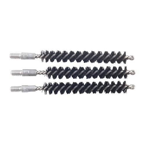 Dewey Copper Eliminator Bore Brushes feature aluminum components to prevent false-positive copper fouling, with gentle nylon bristles for effective cleaning.