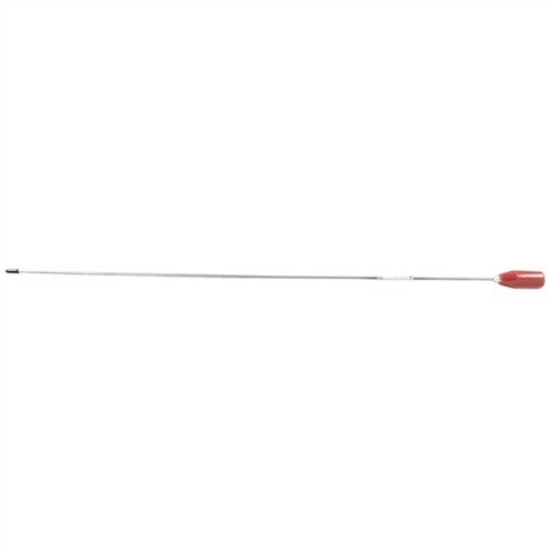 Dewey 36-HSS Rods are tough, stainless steel cleaning rods that resist embedding of debris, featuring ball bearing handles and a universal brass patch loop.