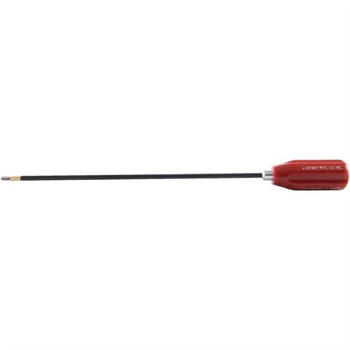 Dewey's coated rods feature tough nylon that won't scratch your rifling, a smooth ball bearing handle, and an adapter for standard brushes, ensuring safe cleaning.