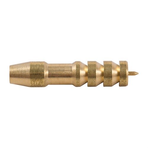 Dewey's Brass Jags, designed for use with Dewey Coated Rifle Rods, ensure efficient cleaning with a unique design for patch application, made from durable machined brass.