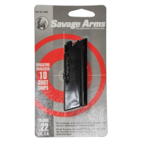 Savage Magazine 64 Series 10rds 22LR offers reliable feeding and easy reloading for your 22 Long Rifle, ensuring optimal performance and consistent shooting.