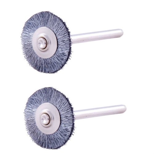 DREMEL #428 WIRE BRUSHES, 2-PAK, are small, versatile steel brushes perfect for removing rust and corrosion, and polishing metal surfaces with ease.