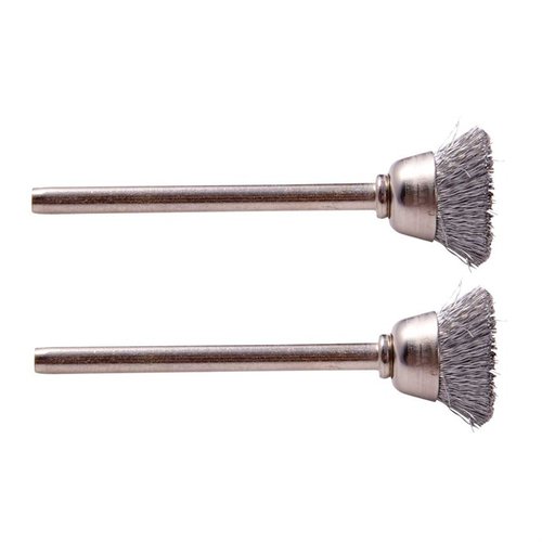 DREMEL #442 Wire Brushes are small, versatile steel tools perfect for removing rust and corrosion while polishing metal surfaces, featuring 1⁄8