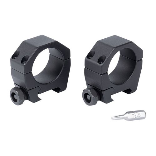 EGW's Keystone Series 30mm rings are made from 6061 aluminum, feature T15 hardware, and fit picatinny/weaver rails for robust and reliable scope mounting.
