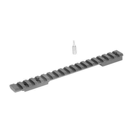 EGW Savage Picatinny scope mount fits flat back long action rifles, offers ambidextrous design, full-length cross slots, and is durable with Type III anodization.