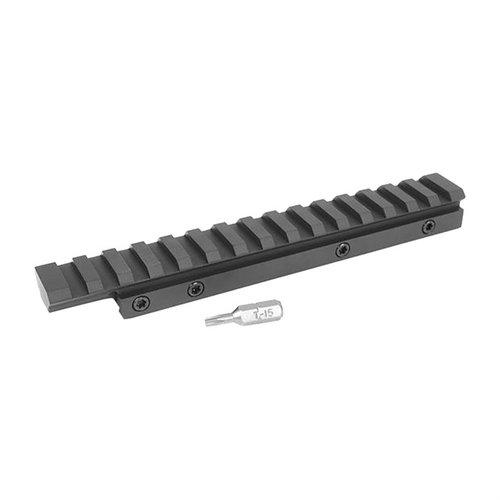 EGW's CZ 457 11MM Picatinny Scope Mount offers full-length cross slots for flexible mounting, durable Type III anodized finish, and is ideal for hunters and tactical shooters.