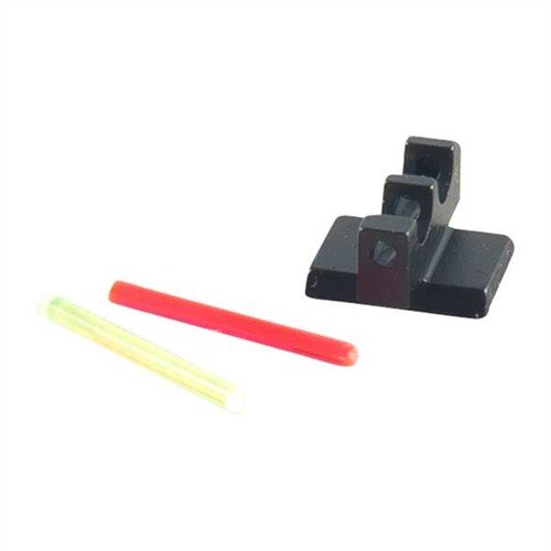 FIBER OPTIC 60° FRONT SIGHT offers bright red or green inserts for quick targeting, enhanced light transmission, and compatibility with various rear sights.