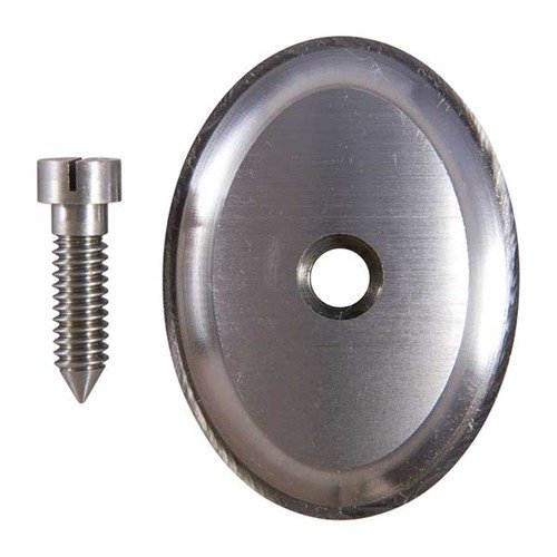 Enhance your rifle's stock with the Jerry Fisher Large Steel Grip Cap, featuring a finish-ground top, rounded contours, and precise screw fit for easy engraving.