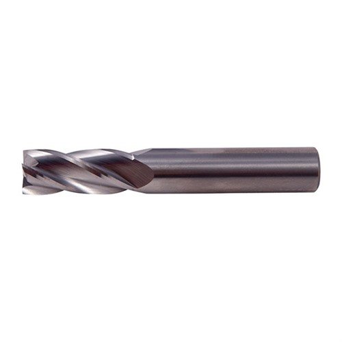 Solid carbide center-cut end mill cutters feature a four-flute design for efficient plunge cuts, ensuring quick, clean results in tough materials.