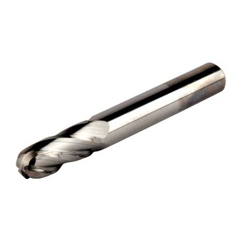 Four-flute design ensures smooth cuts and plunge cutting for hardened steels, perfect for creating cavities and round bottoms with precision.