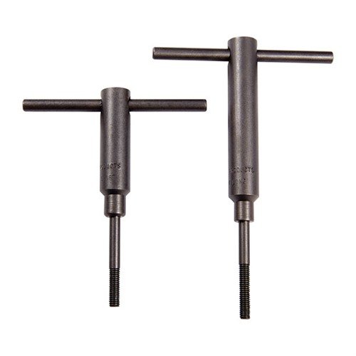 STOCKMAKER'S HANDSCREWS ensure fast-positive seating for precise stock fitting to action, with 3" handles and varied screw lengths, sold in pairs.