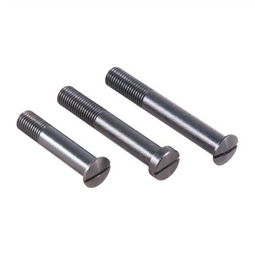 SLOTTED HEAD TRIGGERGUARD SCREWS for Winchester 70 are crafted from machine turned blued steel, ensuring maximum strength and durability. Set of 3 for your needs.