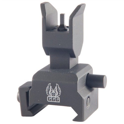 GG&G AR-15 FLIP-UP BACKUP FOREARM FRONT SIGHT offers durability with its aluminum construction, quick deployment, and reliable accuracy for enhanced shooting performance.