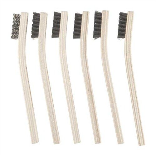 HEAVY-DUTY CRIMPED WIRE GUNSMITH BRUSHES are durable, stainless steel, and perfect for tough cleaning tasks, ensuring longevity and efficiency in your gun shop.