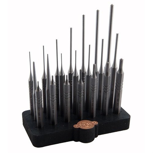 Grace USA 21 Piece Steel Punch Set features high carbon molybdenum tool steel punches with a tempered striking end, plus a durable neoprene bench block for stability.