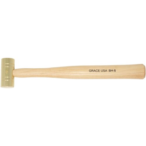 Grace USA Gunsmith's Brass Hammer offers durable, non-marring brass heads, ergonomic hickory handles, and precision balance for reliable gunsmithing tasks.