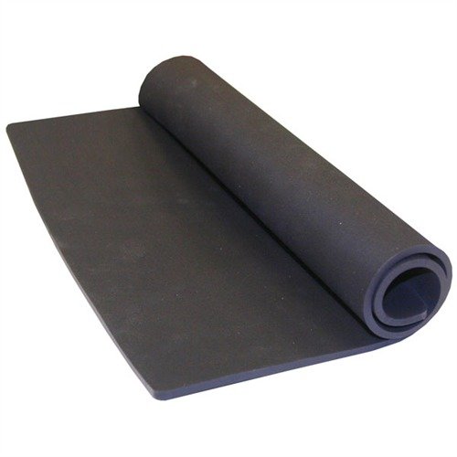 Neoprene mat provides a padded, no-scratch surface for gun servicing, resists solvents, cleans easily, and rolls up for convenient transport.